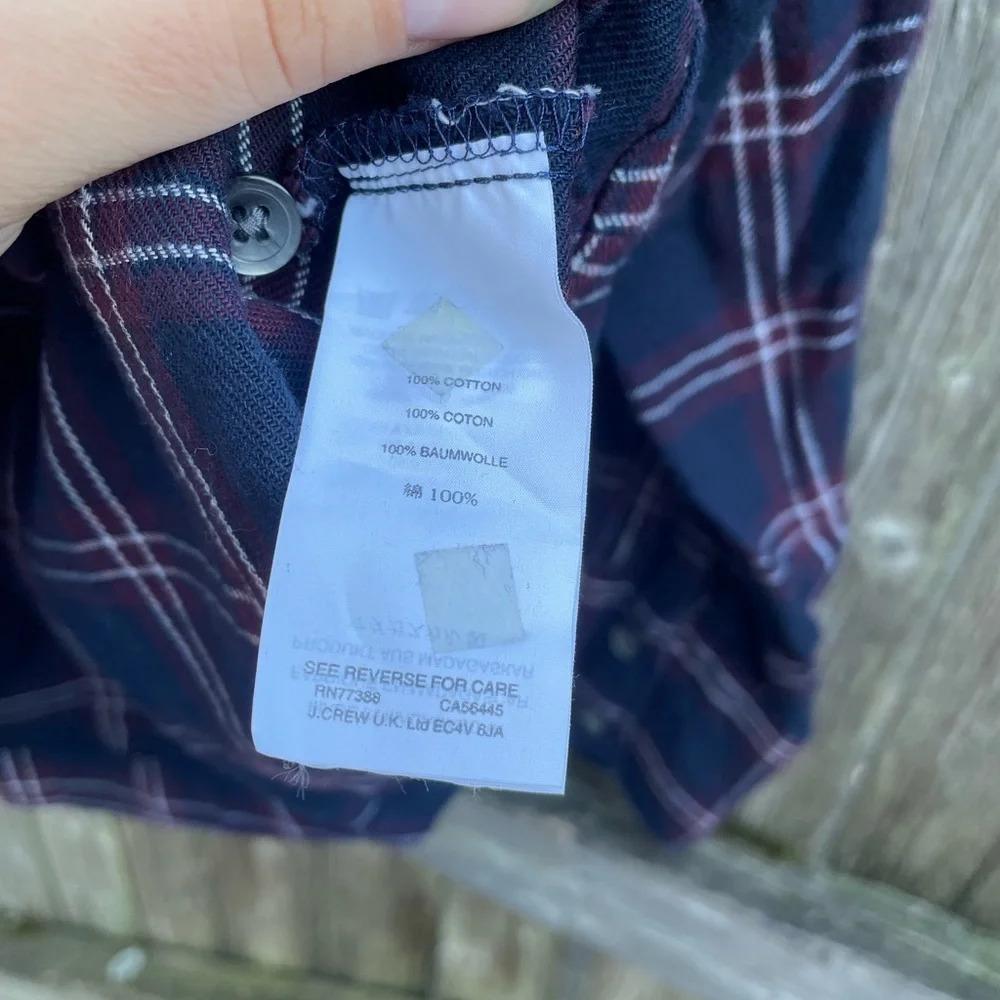 MADEWELL PLAID RUFFLE FLANNEL TOP - Picture 6 of 7